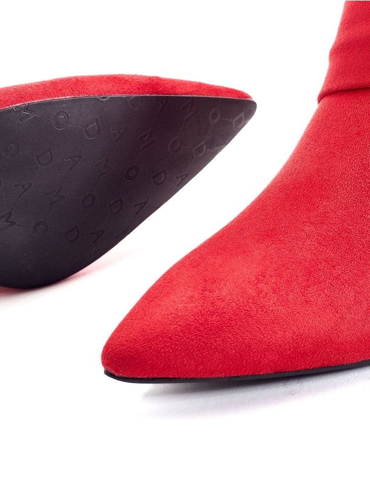 Moda in Pelle Quinia Vridde Detaljerte Spisse Skostøvler - Bilde 4 av 4 Moda in Pelle Quinia Vridde Detaljerte Spisse Skostøvler - Bilde 4 av 4