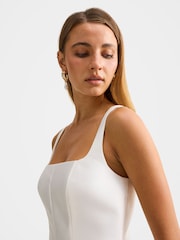 Forever New Kaitlyn Structured Satin Mini Dress - Slika 3 od 5