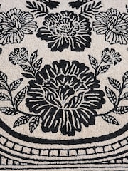 Rockett St George Natural Wool Tufted Floral Panthers Rug - Image 3 of 7