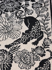 Rockett St George Natural Wool Tufted Floral Panthers Rug - Image 4 of 7