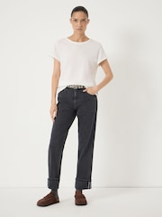 Hush Black Agnes Turn Up Jeans - Image 1 of 7