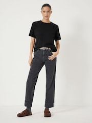 Hush Black Rosie Regular Fit Cotton T-Shirt - Image 3 of 5