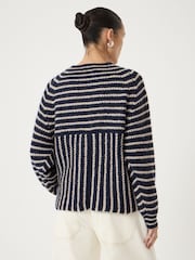 Blau - Hush Betty Pullover aus Woll-Blend mit Waffelstich - Bild 3 von 5