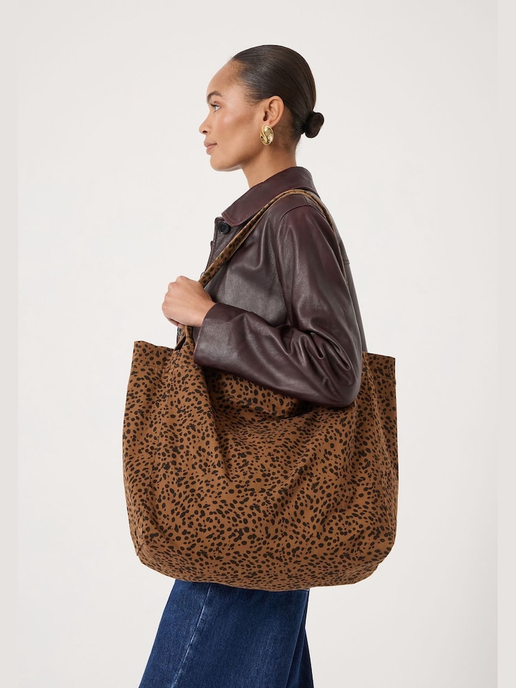 Hush Brown Ottilie Oversized Tote Bag - Image 2 of 5 Hush Brown Ottilie Oversized Tote Bag - Image 2 of 5