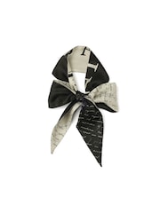 AllSaints Black Script Skinny Scarf - Image 2 of 3