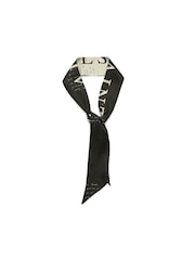 AllSaints Black Script Skinny Scarf - Image 3 of 3