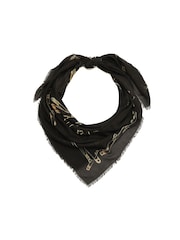 AllSaints Black Cora Pin Square Scarf - Image 3 of 4