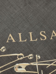 AllSaints Black Cora Pin Square Scarf - Image 4 of 4