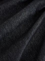 Negru - Rochie mini cu talie strânsă și aspect de denim - Imaginea 8 din 9