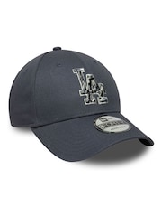 New Era Grey Team Outline 9Forty La Dodgers Cap - Image 3 of 5