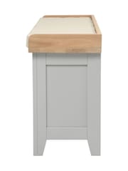 Cotswold Company Dove Grey Chester Open Shoe Storage Bench - Image 2 of 6