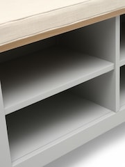 Cotswold Company Dove Grey Chester Open Shoe Storage Bench - Image 6 of 6