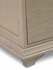 Cotswold Company Smoked Oak Winchcombe Low and Wide 5 Drawer Chest - Image 5 of 5