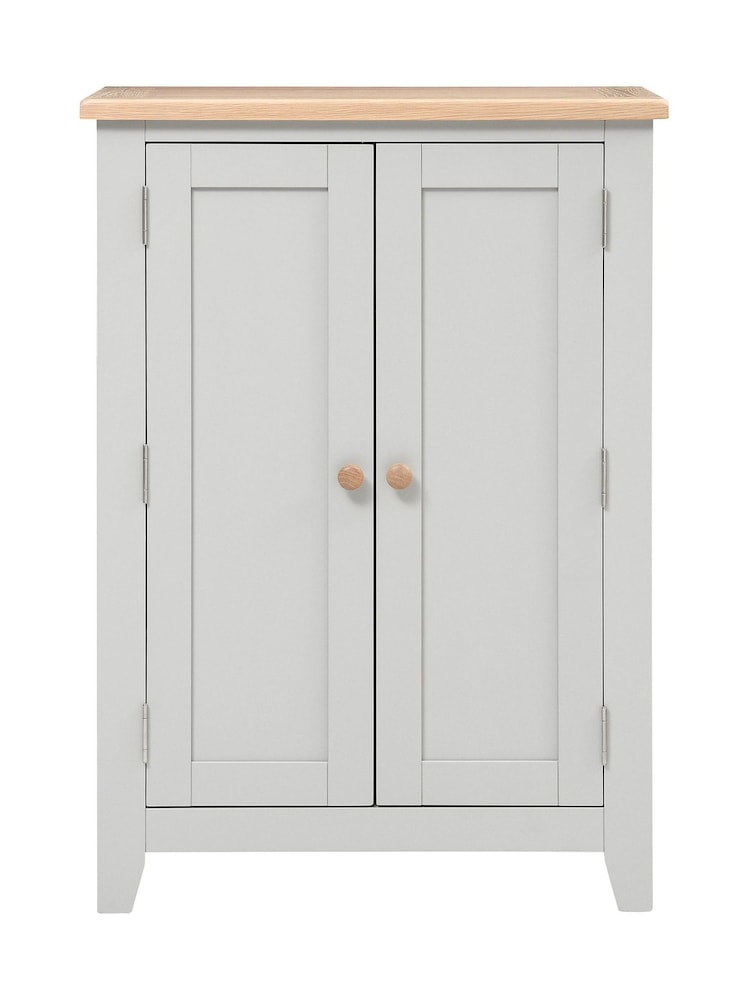 Cotswold Company Dove Grey Chester Shoe Cupboard - Image 2 of 6 Cotswold Company Dove Grey Chester Shoe Cupboard - Image 2 of 6