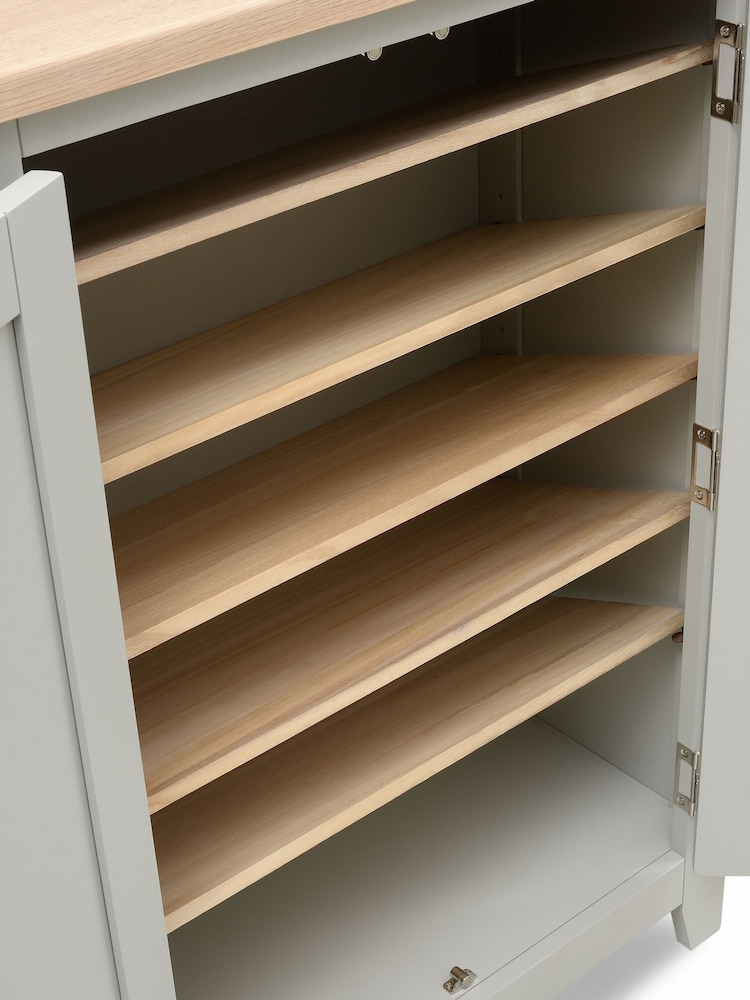 Cotswold Company Dove Grey Chester Shoe Cupboard - Image 6 of 6 Cotswold Company Dove Grey Chester Shoe Cupboard - Image 6 of 6