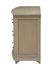 Cotswold Company Smoked Oak Winchcombe Low and Wide 6 Drawer Chest - Image 3 of 6