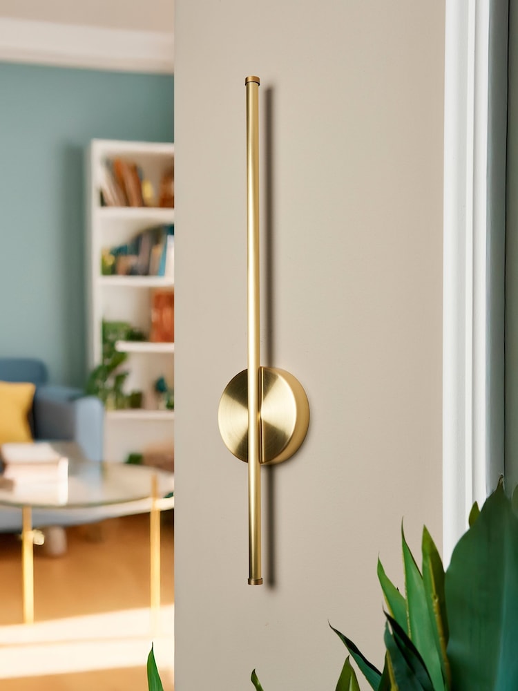 BHS Satin Brass USB-C Rechargeable Wall Light - Image 1 of 6