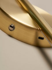BHS Satin Brass USB-C Rechargeable Wall Light - Image 4 of 6