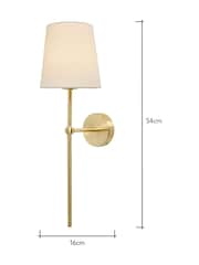 BHS Satin Brass Alegra USB-C Rechargeable Shaded Wall Light - Image 4 of 7