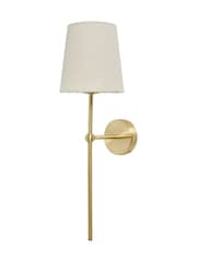 BHS Satin Brass Alegra USB-C Rechargeable Shaded Wall Light - Image 6 of 7