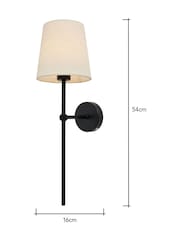 BHS Black Alegra USB-C Rechargeable Shaded Wall Light - Image 5 of 6