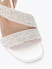 Carvela White Wide Fit Gala Block Sandals - Image 4 of 5