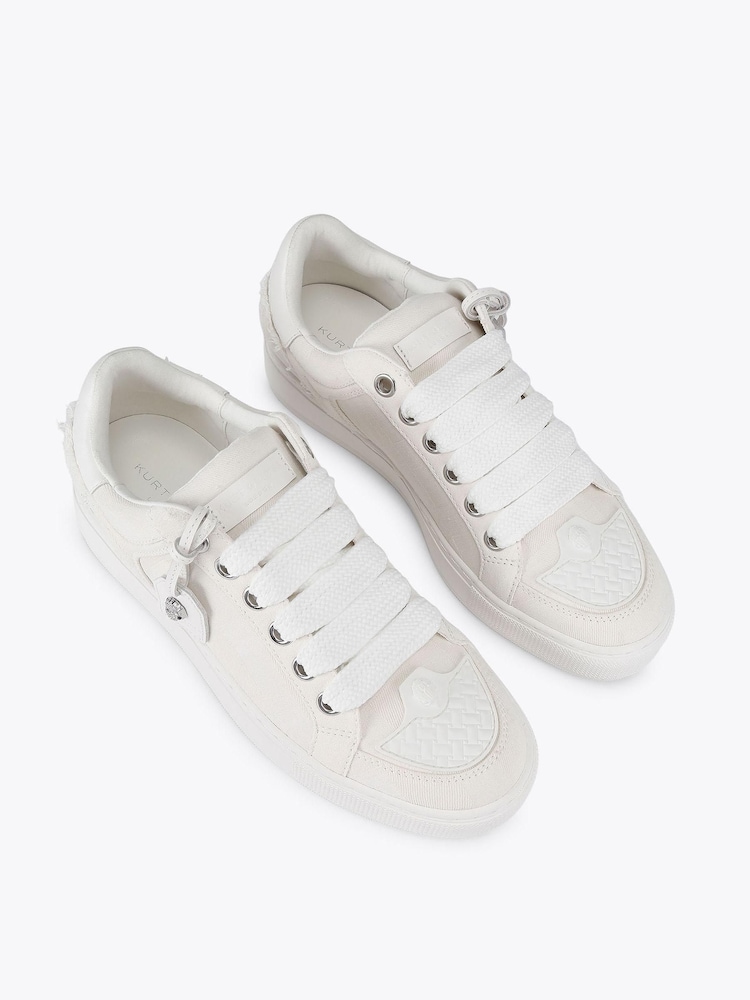 Kurt Geiger London White Southbank Tag Trainers - Image 2 of 5