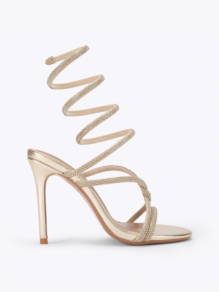 KG Kurt Geiger Gold Sloane Sandals - Image 1 of 4