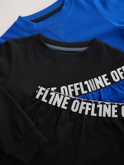 Blue/Black Offline Joggers Pyjamas 2 Pack (4-16yrs) - Image 6 of 6