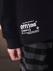 Blue/Black Offline Woven Check Pyjamas 2 Pack (3-16yrs) - Image 5 of 11