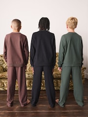 Khaki/Black/Brown Offline Long Sleeve Jogger Pyjamas Set 3 Pack (3-16yrs) - Image 2 of 13
