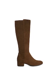 Dune London Light Brown Standard Fit Tayla Smart Stretch High Leg Boots - Image 1 of 5