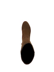 Dune London Light Brown Standard Fit Tayla Smart Stretch High Leg Boots - Image 4 of 5