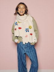 Eleanor Bowmer Cream knitted Scarf - Image 1 of 3