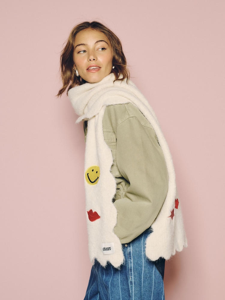 Eleanor Bowmer Cream knitted Scarf - Image 2 of 3 Eleanor Bowmer Cream knitted Scarf - Image 2 of 3
