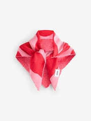 Eleanor Bowmer Pink/Red Wave Triangle knitted Scarf - Image 5 of 7