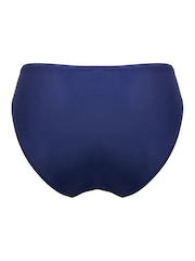 Pour Moi Navy/Green Brief Palm Springs High Leg Tummy Control Bikini Bottoms - Image 4 of 4