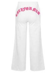 PixieGirl Petite White California 100% Cotton Embeliished Joggers - Image 6 of 6