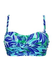 Pour Moi Aqua Palm Strapless Santa Monica Bikini Top - Image 3 of 4