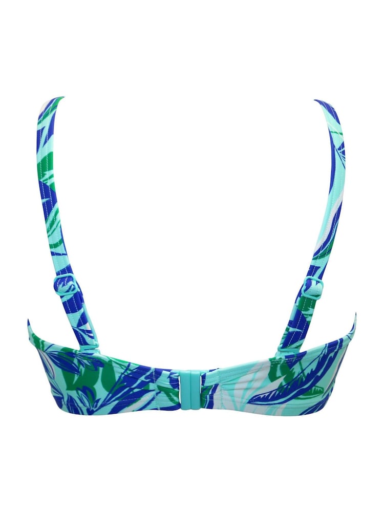 Pour Moi Aqua Palm Strapless Santa Monica Bikini Top - Image 4 of 4