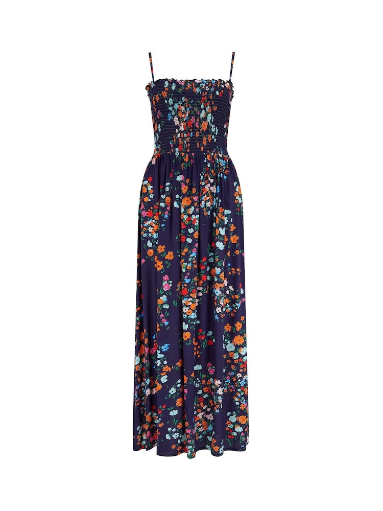 Buy Pour Moi Navy Multi Floral Emma Strapless Shirred Bodice Woven Maxi Beach Dress from Next USA Buy Pour Moi Navy Multi Floral Emma Strapless Shirred Bodice Woven Maxi Beach Dress from Next USA