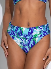 Pour Moi Aqua Palm Roll Top Santa Monica Bikini Bottoms - Image 2 of 4
