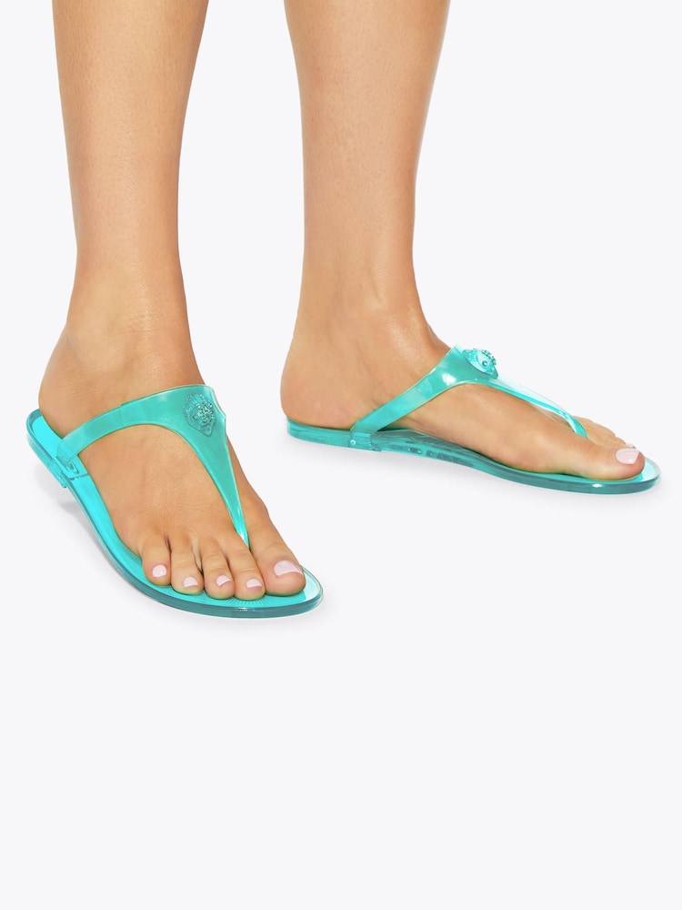 Kurt Geiger London Blue Maddison T Bar Sandals - Image 1 of 5