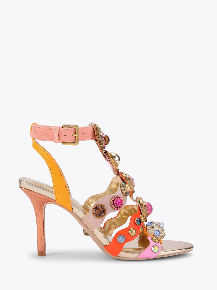 Kurt Geiger London Pink Octavia High Gladiator Sandals - Image 1 of 4