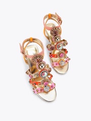 Kurt Geiger London Pink Octavia High Gladiator Sandals - Image 3 of 4