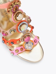 Kurt Geiger London Pink Octavia High Gladiator Sandals - Image 4 of 4
