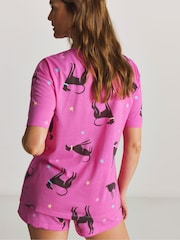 Simply Be Pink Pretty Secrets Value Shortie Pyjamas Set - Image 2 of 4