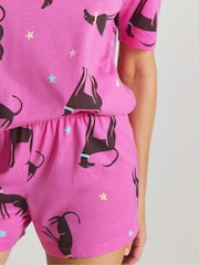 Simply Be Pink Pretty Secrets Value Shortie Pyjamas Set - Image 4 of 4