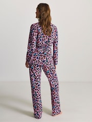 Simply Be Purple Pretty Secrets Value Leopard Pyjamas Set - Image 2 of 4