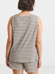 Simply Be Black Pretty Secrets Viscose Vest Short Lounge Set - Image 2 of 4